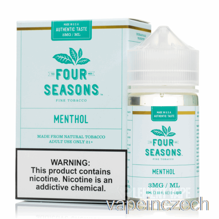 Mentol - čtyři Roční Období - 60ml 12mg Vape Bez Nikotinu